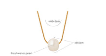 316L Stainless Steel 18K Gold PVD Plated Freshwater Pearl Minimalist Necklace - elegant lifestyle look