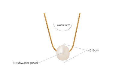 316L Stainless Steel 18K Gold PVD Plated Freshwater Pearl Minimalist Necklace - elegant lifestyle look
