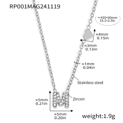 316L Stainless Steel 18K Gold PVD Plated Initial Zircon Jewelry Set - luxury texture close up