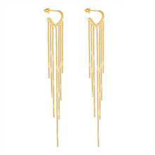 316L Stainless Steel 18K Gold PVD Plated Long Tassel Earrings - elegant lifestyle look