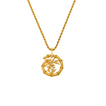 316L Stainless Steel 18K Gold PVD Plated Lucky Bamboo Zircon Double-Layer Necklace - exquisite craftsmanship detail