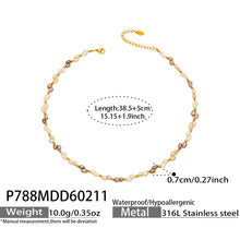 316L Stainless Steel 18K Gold PVD Plated Lucky Bamboo Zircon Double-Layer Necklace - sophisticated side angle