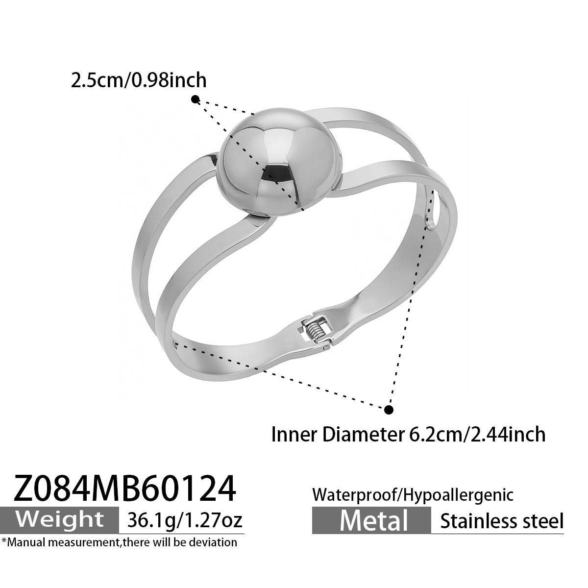 316L Stainless Steel 18K Gold PVD Minimalist Geometric Bracelet - exquisite craftsmanship detail