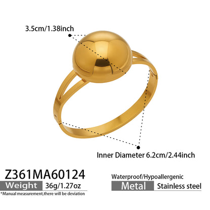 316L Stainless Steel 18K Gold PVD Minimalist Geometric Bracelet - exquisite craftsmanship detail