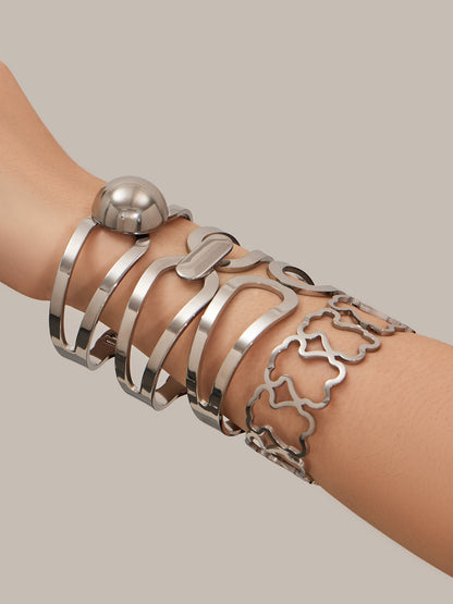 316L Stainless Steel 18K Gold PVD Minimalist Geometric Bracelet - elegant lifestyle look