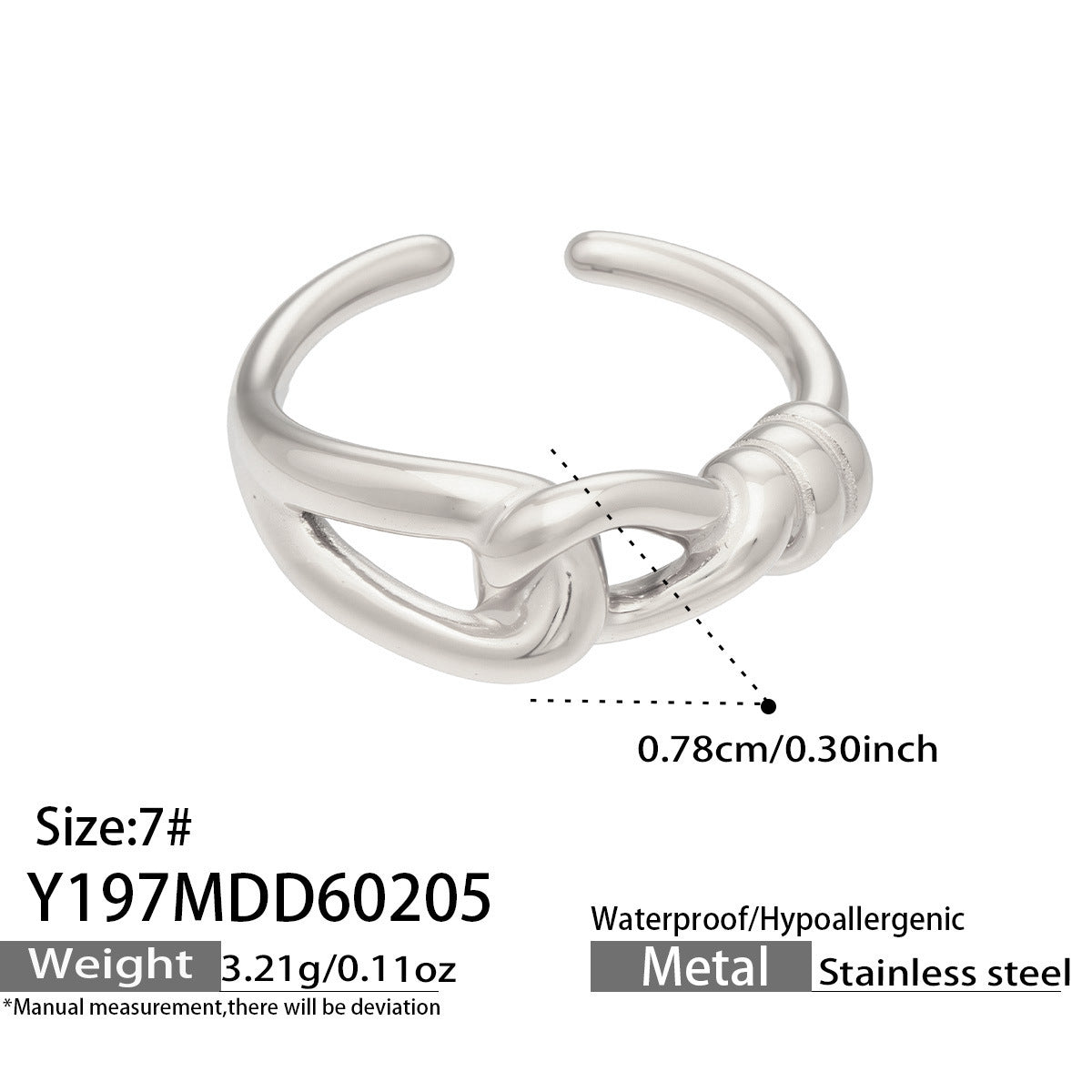 316L Stainless Steel 18K Gold PVD Minimalist Geometric Openwork Ring - luxury texture close up