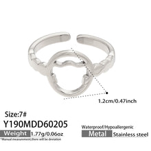 316L Stainless Steel 18K Gold PVD Minimalist Geometric Openwork Ring - exquisite craftsmanship detail