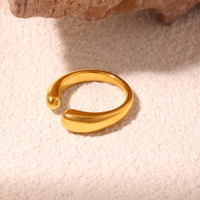 316L Stainless Steel 18K Gold PVD Minimalist Open Ring - exquisite craftsmanship detail