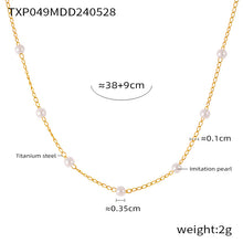 316L Stainless Steel 18K Gold PVD Pearl Minimalist Jewelry Set - premium jewelry aesthetic