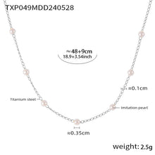 316L Stainless Steel 18K Gold PVD Pearl Minimalist Jewelry Set - elegant lifestyle look