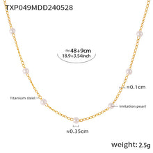 316L Stainless Steel 18K Gold PVD Pearl Minimalist Jewelry Set - premium jewelry aesthetic