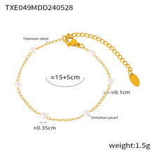 316L Stainless Steel 18K Gold PVD Pearl Minimalist Jewelry Set - exquisite craftsmanship detail