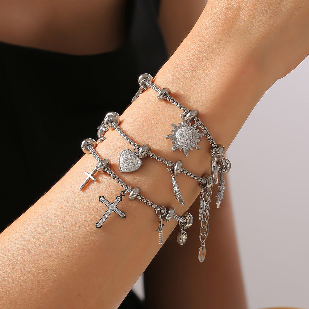 316L Stainless Steel 18K Gold PVD Vintage Box Chain Bracelet - elegant lifestyle look