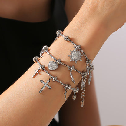 316L Stainless Steel 18K Gold PVD Vintage Box Chain Bracelet - elegant lifestyle look