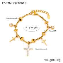316L Stainless Steel 18K Gold PVD Vintage Box Chain Bracelet - premium jewelry aesthetic