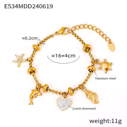 316L Stainless Steel 18K Gold PVD Vintage Box Chain Bracelet - exquisite craftsmanship detail