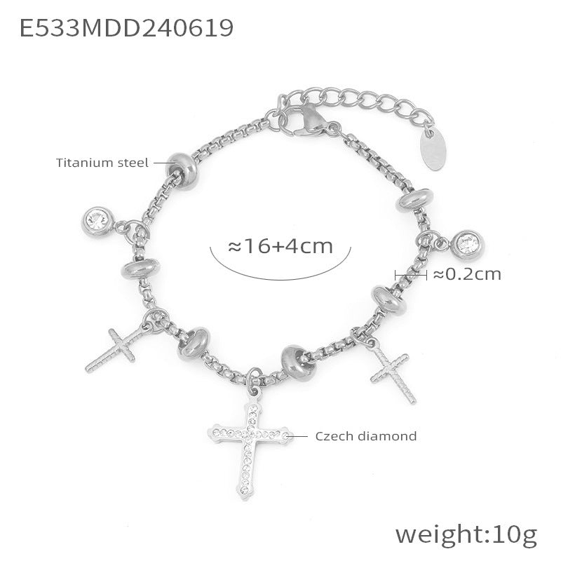 316L Stainless Steel 18K Gold PVD Vintage Box Chain Bracelet - sophisticated side angle
