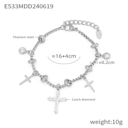 316L Stainless Steel 18K Gold PVD Vintage Box Chain Bracelet - sophisticated side angle