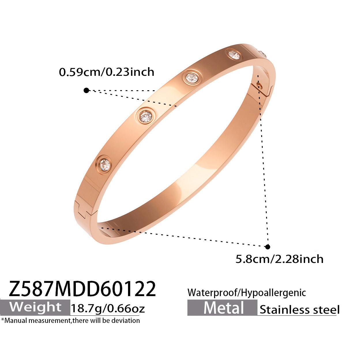 316L Stainless Steel 18K Gold PVD Waterproof Minimalist Open Bangle - sophisticated side angle