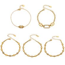 316L Stainless Steel 18K Gold PVD Star Bead Bracelet collection, waterproof wholesale tarnish-free jewelry