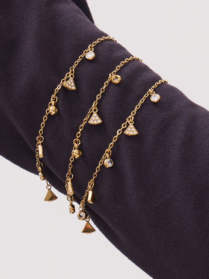 316L Stainless Steel 18K Gold PVD Plated Zircon Star Layered Jewelry Set - premium jewelry aesthetic