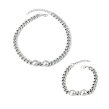 Steel tone Cuban chain bracelet and necklace collection made with 316L stainless steel for wholesale jewelry buyers