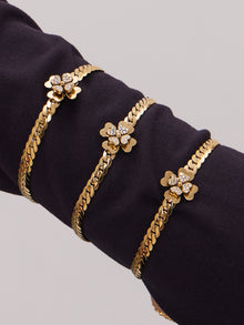 316L Stainless Steel CZ Double Layer Floral Jewelry Set - elegant lifestyle look