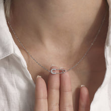 316L Stainless Steel CZ Layered Paperclip Jewelry Set - exquisite craftsmanship detail