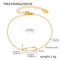 Paperclip CZ Bracelet / Gold