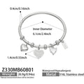 Heart Zircon Steel / Bangle