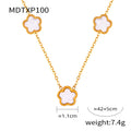 Gold Necklace / White
