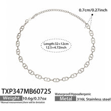 MiduoduoJewelry polished steel mariner chain link necklace dimensions and specifications
