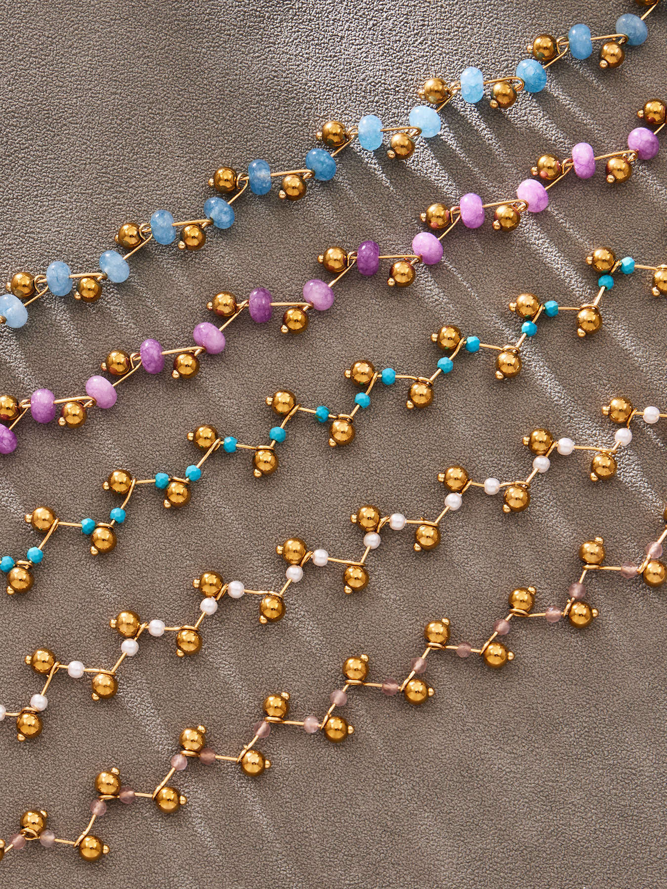 316L Stainless Steel Natural Stone Faceted Crystal Jewelry Set - elegant lifestyle look