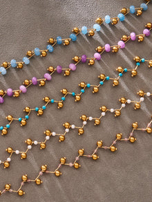 316L Stainless Steel Natural Stone Faceted Crystal Jewelry Set - elegant lifestyle look
