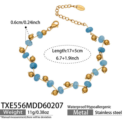 316L Stainless Steel Natural Stone Faceted Crystal Jewelry Set - exquisite craftsmanship detail