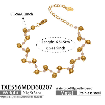 316L Stainless Steel Natural Stone Faceted Crystal Jewelry Set - elegant lifestyle look
