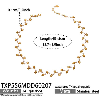 316L Stainless Steel Natural Stone Faceted Crystal Jewelry Set - exquisite craftsmanship detail