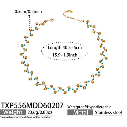 316L Stainless Steel Natural Stone Faceted Crystal Jewelry Set - sophisticated side angle