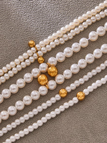 316L Stainless Steel Pearl Beaded Jewelry Set - front view showcase