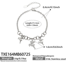 MiduoduoJewelry polished steel reindeer charm bracelet dimensions and specification guide
