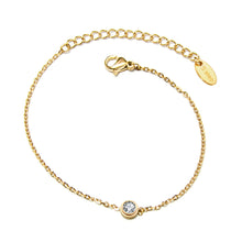 316L Stainless Steel 18K PVD Gold Single Stone Chain Bracelet made with 316L stainless steel and 18K PVD gold finish for wholesale jewelry buyers - image 4