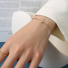 316L Stainless Steel 18K PVD Gold Single Stone Chain Bracelet made with 316L stainless steel and 18K PVD gold finish for wholesale jewelry buyers - image 6