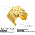 Hammered Gold Sun Cuff Bracelet (Z357) / Bangle