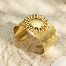 316L Stainless Steel 18K PVD Gold Sun Bangle made with 316L stainless steel and 18K PVD gold finish for wholesale jewelry buyers - image 6