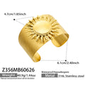 Smooth Gold Sun Cuff Bracelet (Z356) / Bangle