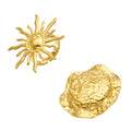 316L Stainless Steel 18K PVD Gold Sunburst Ring