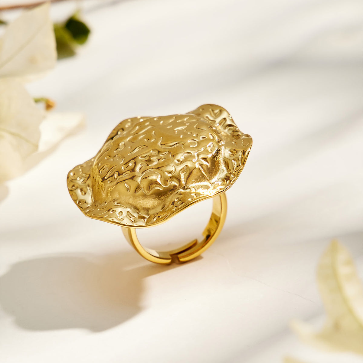 316L Stainless Steel 18K PVD Gold Sunburst Ring made with 316L stainless steel and 18K PVD gold finish for wholesale jewelry buyers - image 14