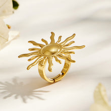 316L Stainless Steel 18K PVD Gold Sunburst Ring made with 316L stainless steel and 18K PVD gold finish for wholesale jewelry buyers - image 15