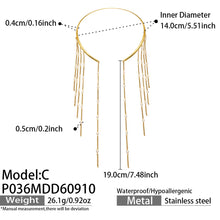 316L Stainless Steel 18K PVD Gold Tassel Necklace and Choker Collection made with 316L stainless steel and 18K PVD gold finish for wholesale jewelry buyers - image 10