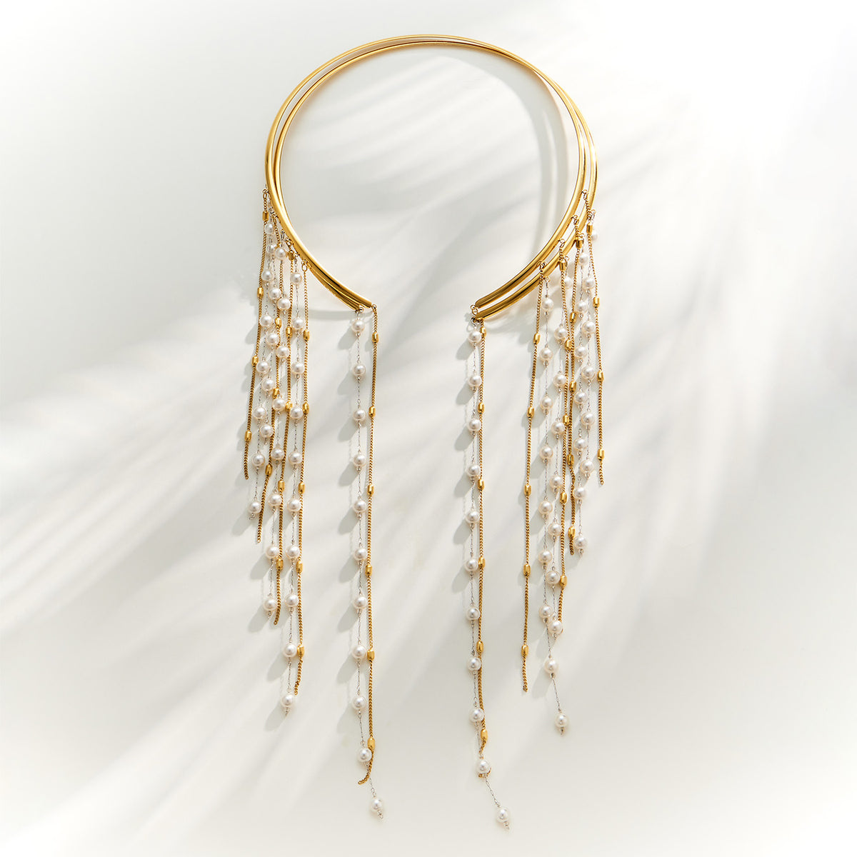 316L Stainless Steel 18K PVD Gold Tassel Necklace and Choker Collection made with 316L stainless steel and 18K PVD gold finish for wholesale jewelry buyers - image 6